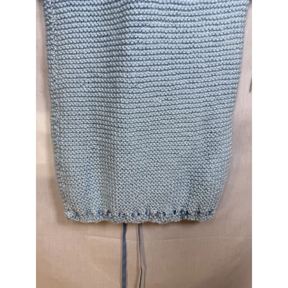 Vintage Baby‎ Blue Hand Knit Bunny Gown Sleeper Newborn Infant Dainty